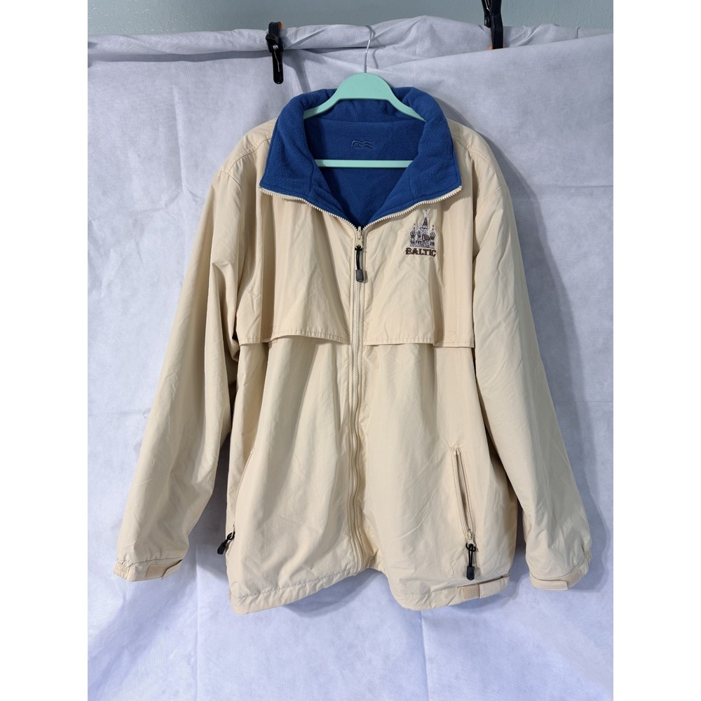 Baltic Princess Cruise Reversible Jacket Tan With Fleece Lining Full Zip X-Large